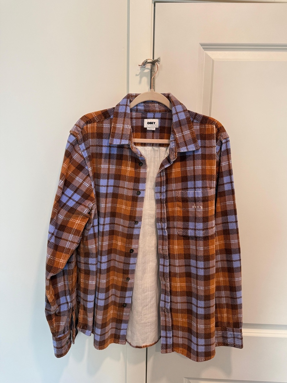 OBEY Orange/Brown Flannel